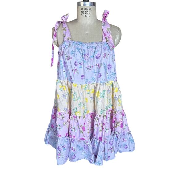 NWT LoveShackFancy x Target Jeanne Tiered Pastel Mini Dress Size XL - Picture 2 of 8